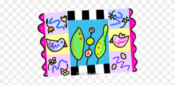 Nature Motif Royalty Free Vector Clip Art Illustration - Nature Motif Royalty Free Vector Clip Art Illustration