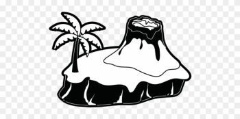 Nature Volcano Landscape - Illustration Nature Volcano Landscape - Illustration