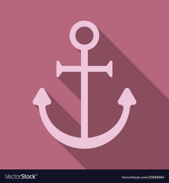 Nautical anchor isolated background ship anchor vector image Nautical anchor isolated background ship anchor vector image