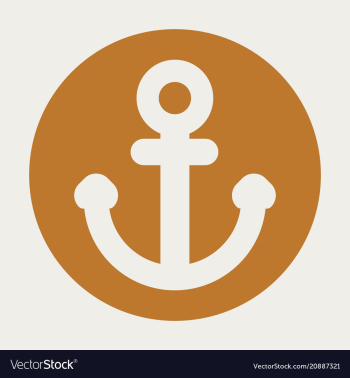 Nautical anchor isolated background ship anchor vector image Nautical anchor isolated background ship anchor vector image