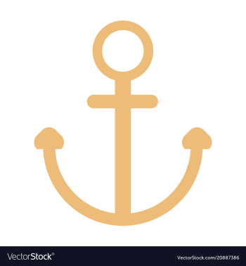 Nautical anchor isolated background ship anchor vector image Nautical anchor isolated background ship anchor vector image