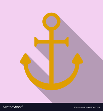 Nautical anchor isolated background ship anchor vector image Nautical anchor isolated background ship anchor vector image