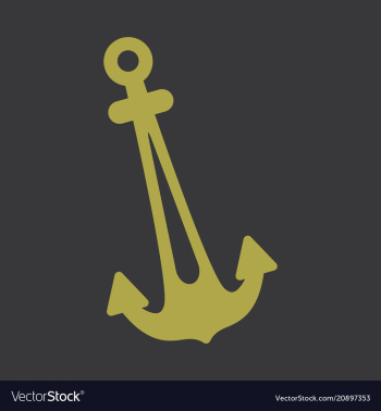 Nautical anchor isolated background ship anchor vector image Nautical anchor isolated background ship anchor vector image