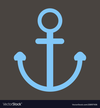 Nautical anchor isolated background ship anchor vector image Nautical anchor isolated background ship anchor vector image