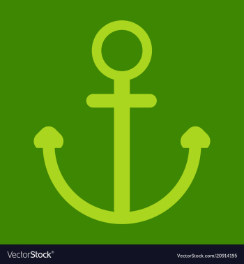 Nautical anchor isolated background ship anchor vector image Nautical anchor isolated background ship anchor vector image