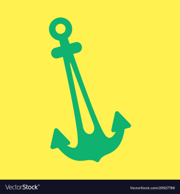 Nautical anchor isolated background ship anchor vector image Nautical anchor isolated background ship anchor vector image
