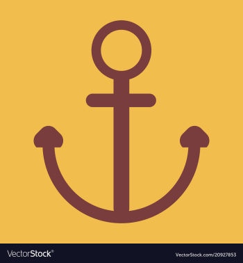 Nautical anchor isolated background ship anchor vector image Nautical anchor isolated background ship anchor vector image