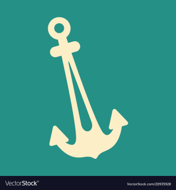 Nautical anchor isolated background ship anchor vector image Nautical anchor isolated background ship anchor vector image