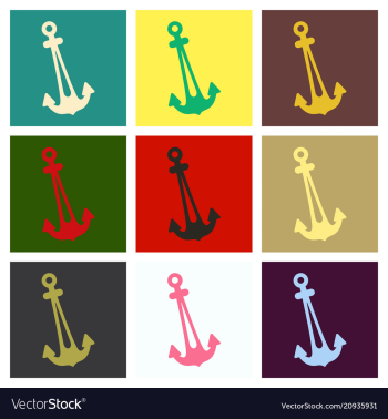Nautical anchor isolated background ship anchor vector image Nautical anchor isolated background ship anchor vector image