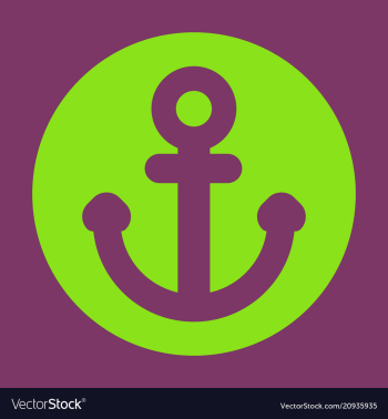 Nautical anchor isolated background ship anchor vector image Nautical anchor isolated background ship anchor vector image