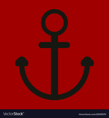 Nautical anchor isolated background ship anchor vector image Nautical anchor isolated background ship anchor vector image
