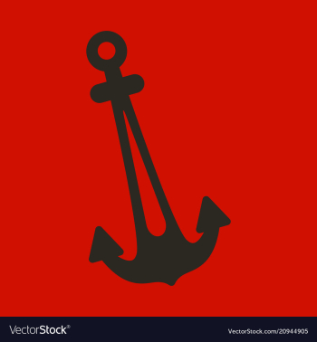 Nautical anchor isolated background ship anchor vector image Nautical anchor isolated background ship anchor vector image