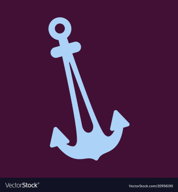 Nautical anchor isolated background ship anchor vector image Nautical anchor isolated background ship anchor vector image