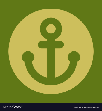Nautical anchor isolated background ship anchor vector image Nautical anchor isolated background ship anchor vector image