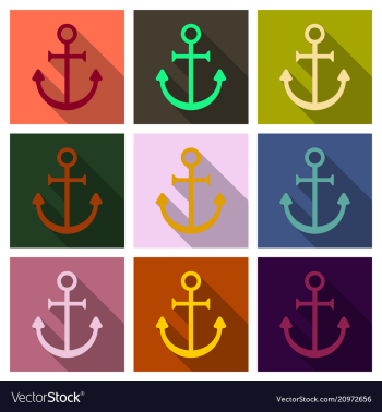 Nautical anchor isolated background ship anchor vector image Nautical anchor isolated background ship anchor vector image