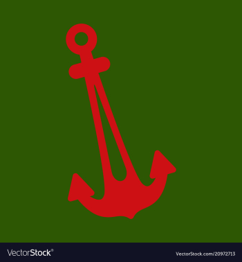 Nautical anchor isolated background ship anchor vector image Nautical anchor isolated background ship anchor vector image