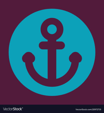 Nautical anchor isolated background ship anchor vector image