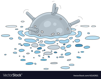 naval mine in a sea naval mine in a sea
