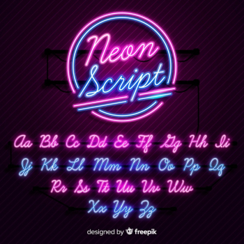 Neon alphabet Neon alphabet