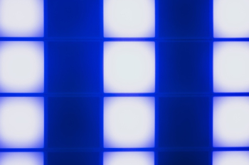 Neon blue light cubes abstract design Free Photo