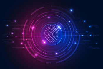 Neon fingerprint modern background Free Vector Neon fingerprint modern background Free Vector