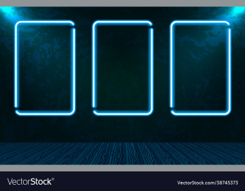 neon frames on old vintage wall for decoration neon frames on old vintage wall for decoration