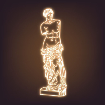 Neon Greek goddess statue clipart, | Free PSD - rawpixel Neon Greek goddess statue clipart, | Free PSD - rawpixel