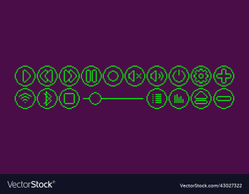 neon green glowing mediaplayer icons neon green glowing mediaplayer icons