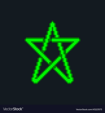 neon green pentagram star sign neon green pentagram star sign