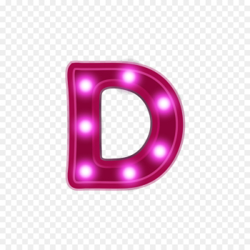 Neon lighting Letter Red - Red neon alphabet D 