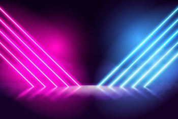 Neon lights background concept Free Vector