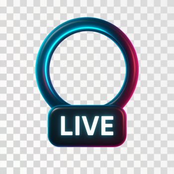 Neon Live Streaming Icon Neon Live Streaming Icon
