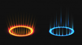 Neon round glow rays set Free Vector Neon round glow rays set Free Vector