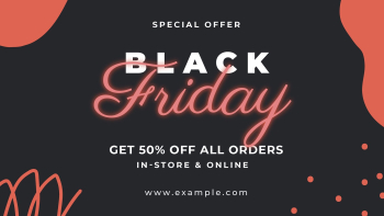 Neon sale template, Black Friday | Free Vector Template - rawpixel