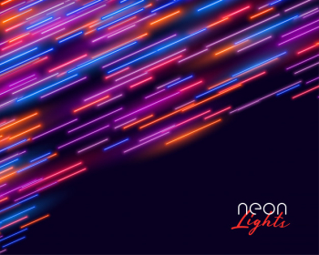 Neon speed lines background Free Vector