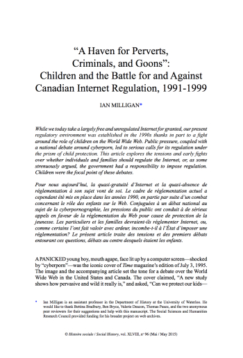 New Article: “A Haven for Perverts, Criminals, and Goons” – Ian ...