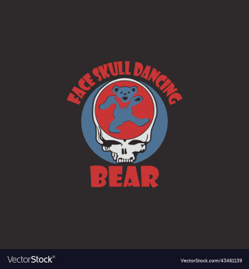 new grateful dead stealie face skull dancing bear