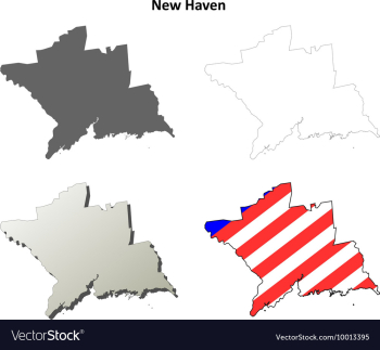 New Haven Map Icon Set vector image