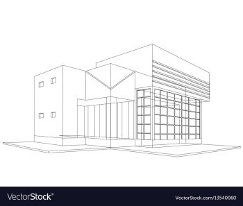 New house models wireframe vector image New house models wireframe vector image