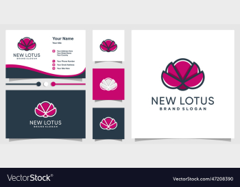 new lotus logo with creative outline abstract