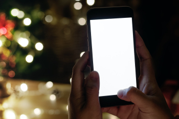 New normal Christmas celebration with video call New normal Christmas celebration with video call
