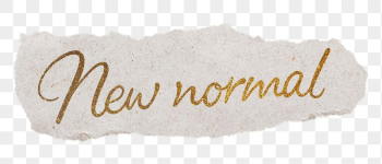 New normal png word, gold | Free PNG - rawpixel