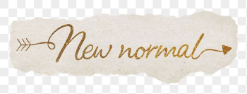 New normal png word, gold | Free PNG - rawpixel