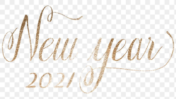 New year 2021 glittery sticker png in transparent background New year 2021 glittery sticker png in transparent background