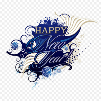 New Years Day New Years Eve Clip art - Happy New Year WordArt vector 