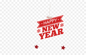 New Years Day Wish New Year card Greeting card - Vector Happy New Year red title 