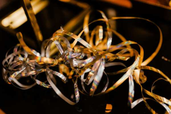 New Years Eve party - shiny golden decorations New Years Eve party - shiny golden decorations