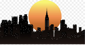 New York City Download Skyline - Vector sunrise New York City Download Skyline - Vector sunrise