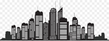 New York City Silhouette Skyline Cityscape - Building Silhouette 