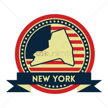 New york map label New york map label